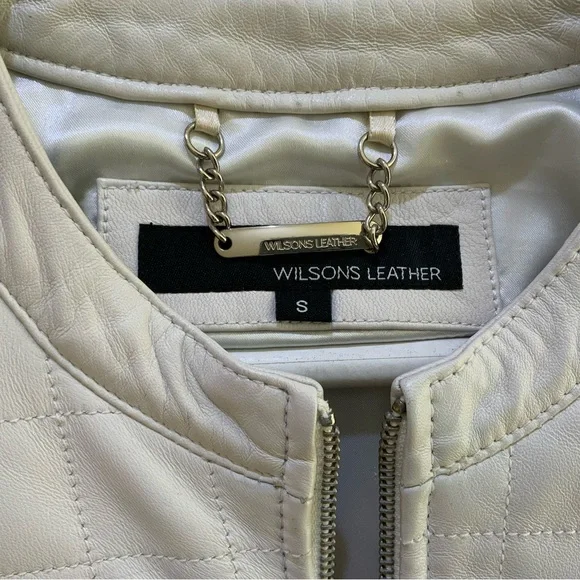 Fitted White Leather Jacket in great condition - Picture 2 of 6